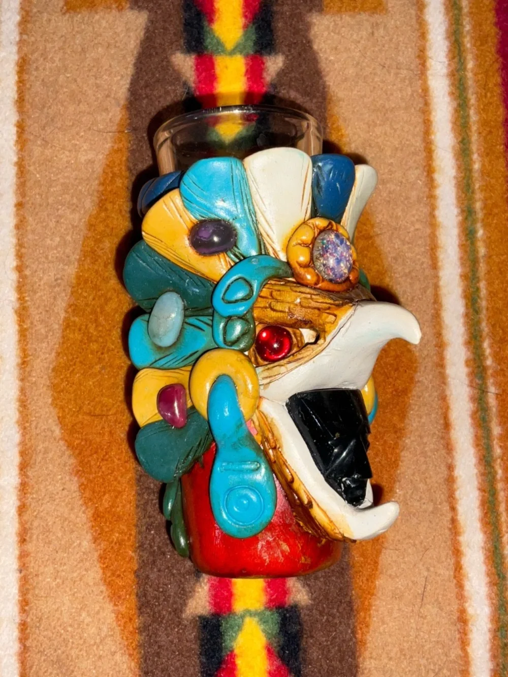 Crafted Decanter-Crafted Shot Glass-Resin-Semi-Precious Stones